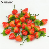 10 vnt/stal. 3 cm mini dirbtinių vaisių putos braškių netikras imitacija vaisius, gyvas namas vestuvių vakarėlio sodas dekoravimui