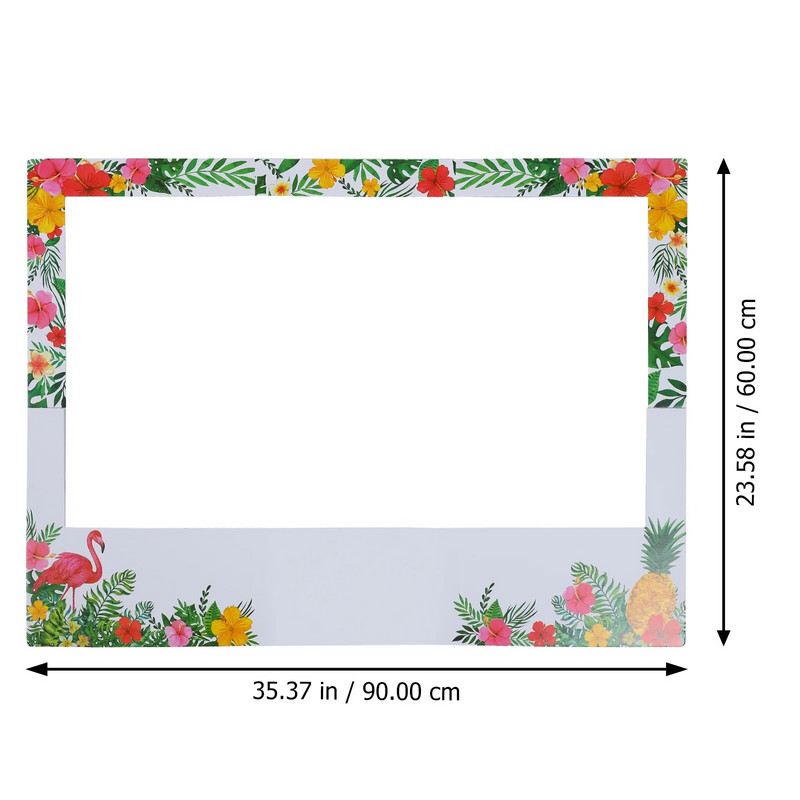 Havajų vakarėlio nuotraukų rėmelis Vasaros nuotraukų stendas Tropical Tiki, skirtas Havajų atogrąžų tiki gimtadienio dušui Vestuvių dušas