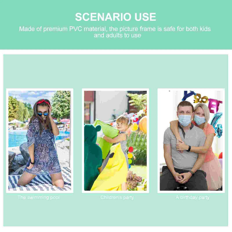 Felfújható képkeret Party jelenet kellék Szelfi Nyári Hawaii PVC Booth kellékek Csinos dísz