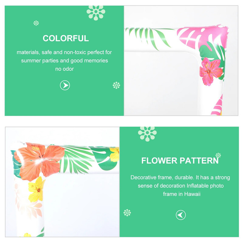 Felfújható képkeret Party jelenet kellék Szelfi Nyári Hawaii PVC Booth kellékek Csinos dísz