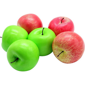 Изкуствени ябълки Симулирани плодови ябълки Фалшив дисплей Плодове Домашен магазин Консумативи за кухненски декор Червена зелена декорация Реквизит за снимки