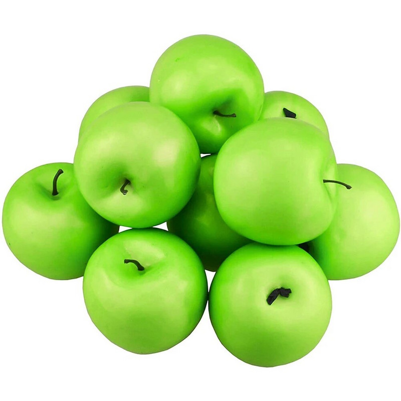 Umjetne jabuke Simulirano voće Jabuke Lažni zaslon Voće Kućni dućan Potrepštine za dekoraciju kuhinje Crveno Zelena dekoracija Rekviziti za fotografije