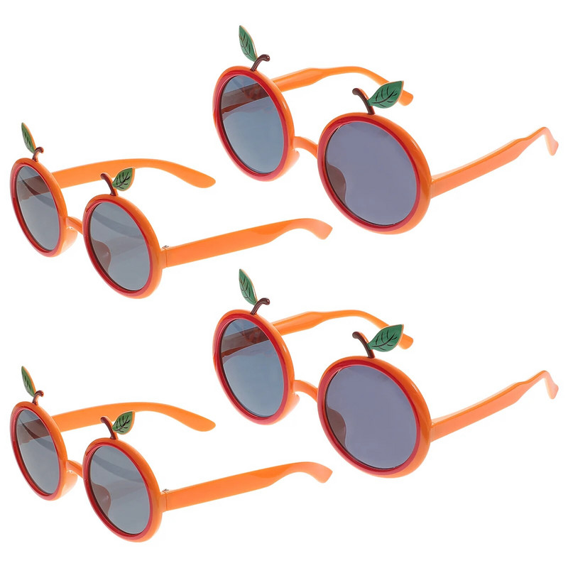 4 бр. Летен декор Очила с оранжева форма Възрастни Деца Декорации за парти Декоративни хавайски сувенири за деца Новост