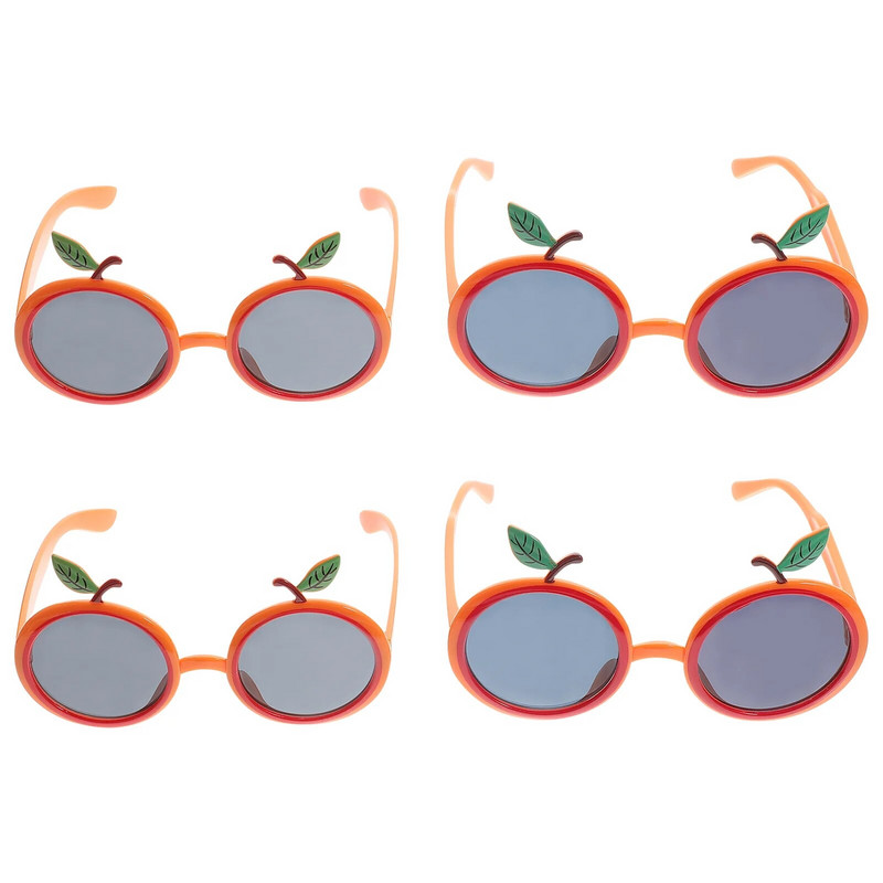 4 бр. Летен декор Очила с оранжева форма Възрастни Деца Декорации за парти Декоративни хавайски сувенири за деца Новост
