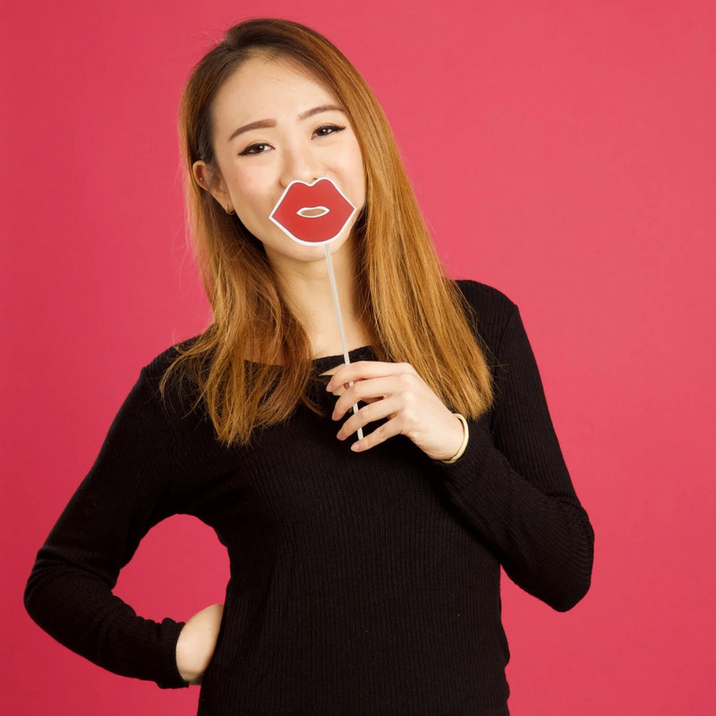 Amosfun 18 bucăți set de recuzită pentru cabina foto de petrecere din Paris Decorare tematică Paris pentru favoruri de petrecere