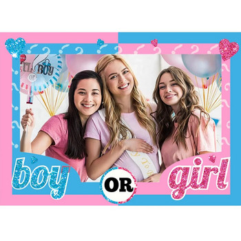Gender Reveal Photo Booth Props Baby Shower Boy or Girl Gender Reveal Decoration Baby Shower Gender Reveal Party Supplies Παιδικά