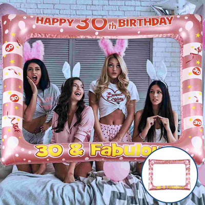 Cadru Foto Ziua de naștere Selfie Petrecere Gonflabilă 21St Stand Recuzită Poză Pvcblow Happy 18Th Rechizite Fotografie Copii 40th