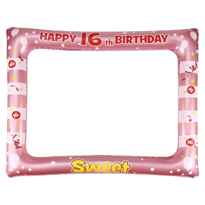 Cadru Foto Ziua de naștere Selfie Petrecere Gonflabilă 21St Stand Recuzită Poză Pvcblow Happy 18Th Rechizite Fotografie Copii 40th