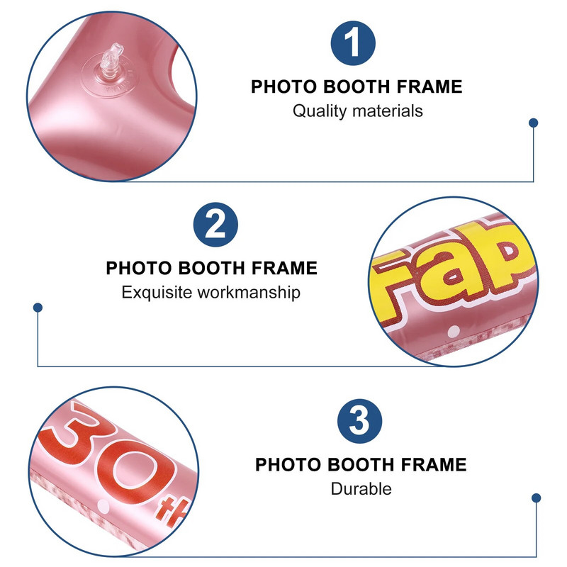 Cadru Foto Ziua de naștere Selfie Petrecere Gonflabilă 21St Stand Recuzită Poză Pvcblow Happy 18Th Rechizite Fotografie Copii 40th