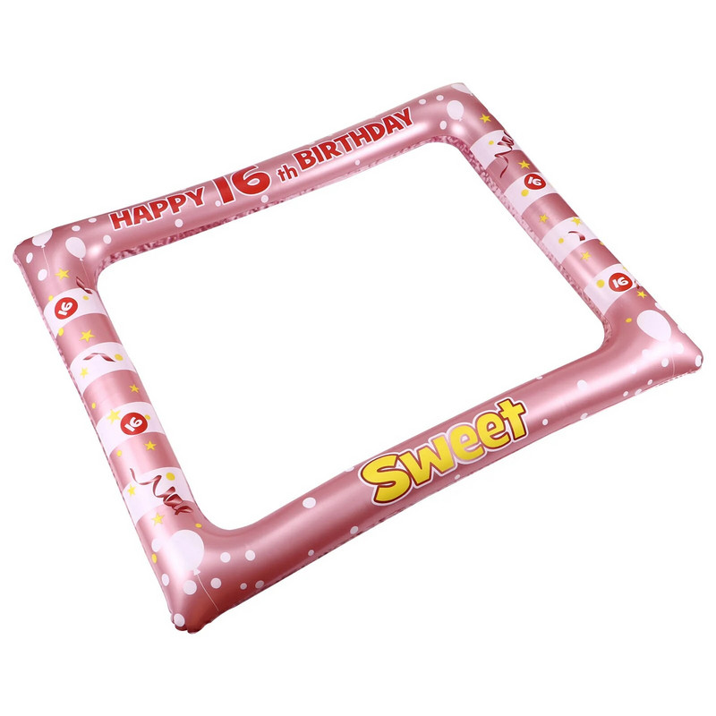 Cadru Foto Ziua de naștere Selfie Petrecere Gonflabilă 21St Stand Recuzită Poză Pvcblow Happy 18Th Rechizite Fotografie Copii 40th