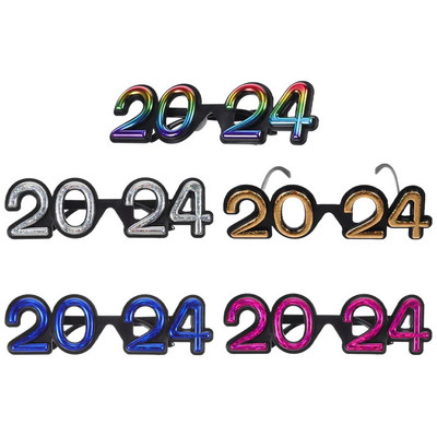 5 vnt. akiniai Naujųjų metų vakarėlio fotorekvizitai modeliavimo reikmenys 2024 m. akiniai akiniai nuo saulės