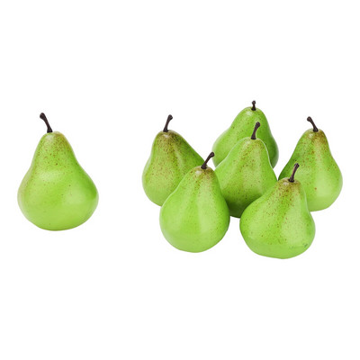 1/6 DB hamis megjelenített étel Élethű mesterséges zöld gyümölcs körte konyha Reális lakberendezés Szupermarket étterem kellékek