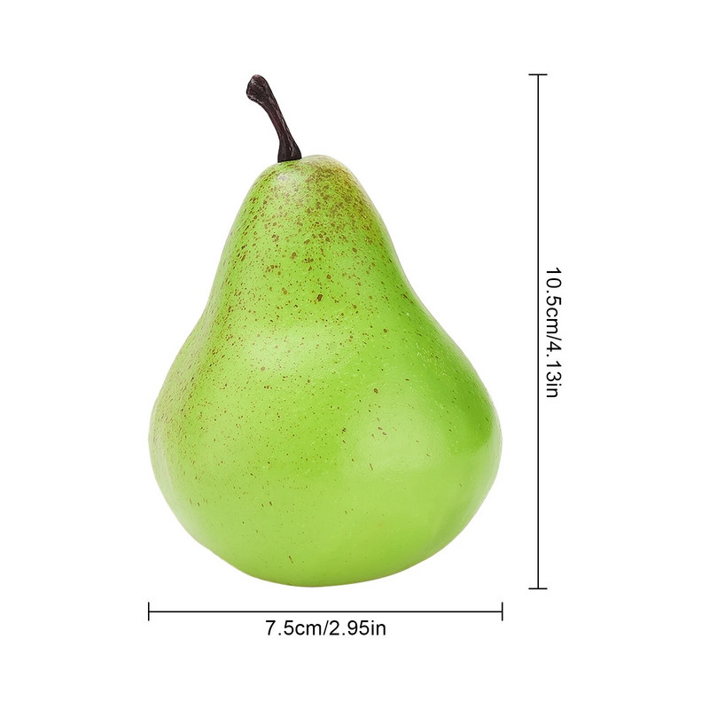1/6 DB hamis megjelenített étel Élethű mesterséges zöld gyümölcs körte konyha Reális lakberendezés Szupermarket étterem kellékek