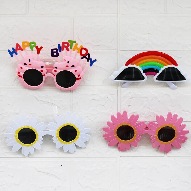 Sunčane naočale za havajske zabave, smiješne havajske naočale za tropsku otmjenu haljinu za zabavnu ljetnu zabavu, rekviziti za foto kabinu