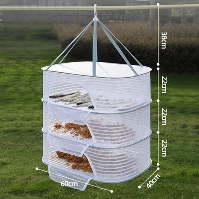 Daugiafunkcis nešiojamas sulankstomas kelių sluoksnių kabantis džiovinimo tinklelis, skirtas džiovintoms prekėms. Daržovės, vaisiai, žolelės, drabužiai, netoksiškas poliesteris