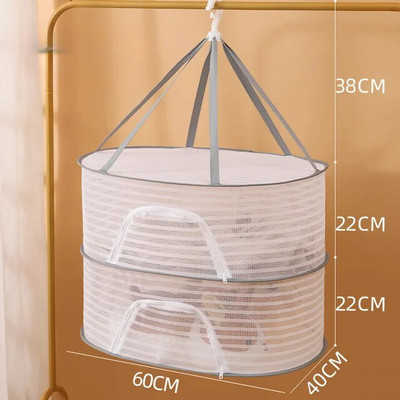 Daugiasluoksnis kabantis džiovinimo tinklelis daržovėms vaisinėms žolelėms Sulankstomas saulės džiovinimo tinklelis maisto indams Džiovintuvo narvas Netoksiškas poliesteris