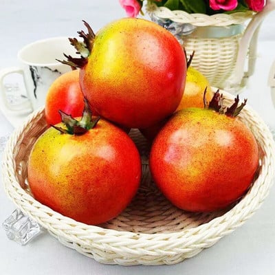 5 bucăți 7 cm rodie artificială Crăciun Halloween Anul Nou Festival Party Home Living Room Decor Fructe false Recuzită pentru fotografie