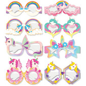 Реквизит за снимки на еднорог за детски рожден ден, хартиени чаши, декорация на еднорог, 8 бр.