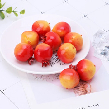20 τμχ Προσομοίωση Τεχνητό Λεμόνι/Φράουλα/Μήλο/Κόκκινο Ροδάκινο/Ρόδι Fake Fruit Disply Διακοσμητικό πάρτι για το σπίτι