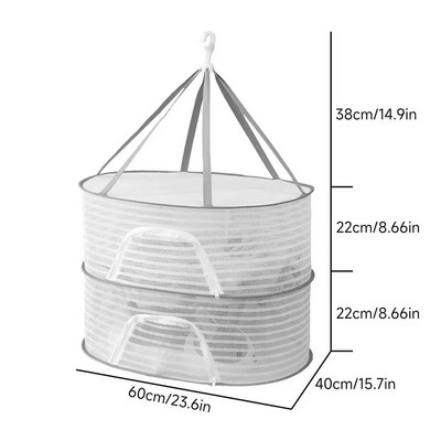 1 vnt. džiovinimo lentyna 1–3 sluoksnių sulankstomas žuvies tinklelis, netoksiškas poliesterio pluošto tinklelis, pakabinamas džiovinimo tinklelis krevetėms žuvies vaisiams