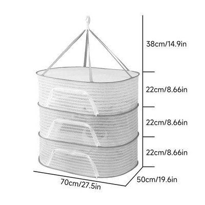 1 vnt. džiovinimo lentyna 1–3 sluoksnių sulankstomas žuvies tinklelis, netoksiškas poliesterio pluošto tinklelis, pakabinamas džiovinimo tinklelis krevetėms žuvies vaisiams