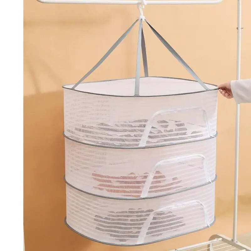 1 vnt. džiovinimo lentyna 1–3 sluoksnių sulankstomas žuvies tinklelis, netoksiškas poliesterio pluošto tinklelis, pakabinamas džiovinimo tinklelis krevetėms žuvies vaisiams