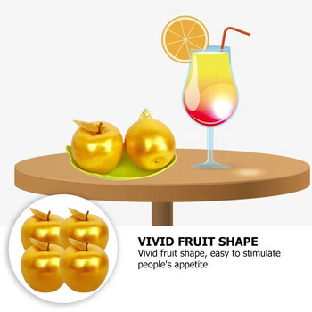 4 τμχ Προσομοιωμένα Χρυσά Πλαστικά Παιχνίδια Αφρός Παιχνίδι Φρούτα Εστιατορίου Φρούτα Μοντέλο Διακόσμηση Μοντέλα Προσομοίωση Μήλα