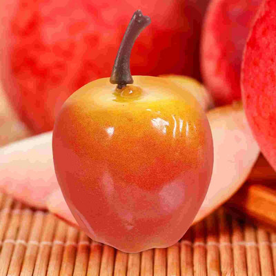 20бр. Модел на изкуствени ябълки Фалшиви червени вкусни ябълки Симулация на модели на плодове Декоративни модели на плодове Подпори