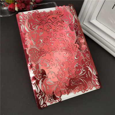 1kom Romantične šuplje pozivnice za vjenčanje Kartice Papir i komplet omota za vjenčanje Rođendanska dekoracija za zabavu pod tušem 6Z SH073