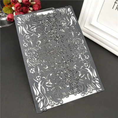 1kom Romantične šuplje pozivnice za vjenčanje Kartice Papir i komplet omota za vjenčanje Rođendanska dekoracija za zabavu pod tušem 6Z SH073