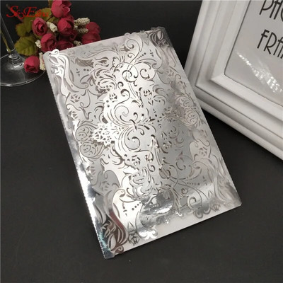 1kom Romantične šuplje pozivnice za vjenčanje Kartice Papir i komplet omota za vjenčanje Rođendanska dekoracija za zabavu pod tušem 6Z SH073