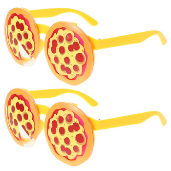 2 τμχ Γυαλιά Fashion Pizza Γυαλιά Funny Cosplay Eyeglasses Photo Prop
