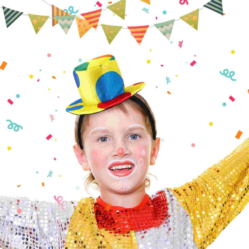 Cirkuski šešir Šešir klauna Karnevalski kostim Smiješni rekvizit za nastup Klaun Pokrivalo za glavu za odrasle, djecu