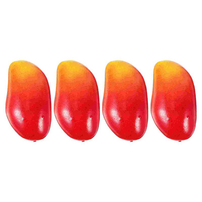 4 vnt. dirbtiniai mangai, imituojantys netikrus vaisius, namų dekoro nuotraukų rekvizitai Restorano vaisių papuošalai