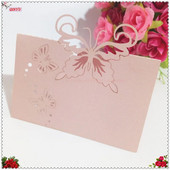 10 komada Laserski izrezani leptir Svadbena zabava Ime stola Kartice s naklonošću Dekoracija vjenčanja Potrepštine za rođendansku zabavu 7Z