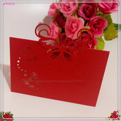 10 komada Laserski izrezani leptir Svadbena zabava Ime stola Kartice s naklonošću Dekoracija vjenčanja Potrepštine za rođendansku zabavu 7Z