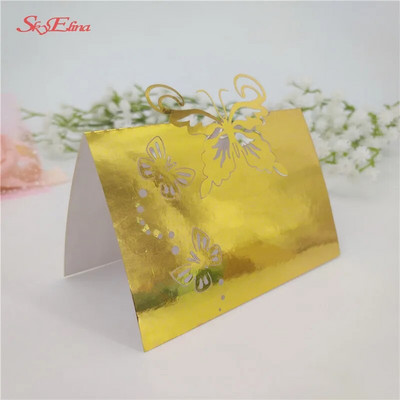 10 komada Laserski izrezani leptir Svadbena zabava Ime stola Kartice s naklonošću Dekoracija vjenčanja Potrepštine za rođendansku zabavu 7Z