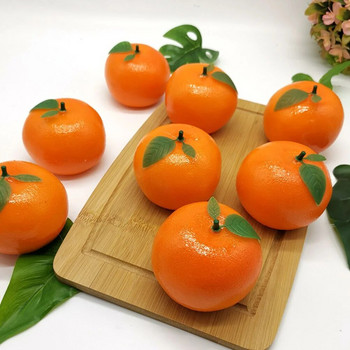Milisten Τεχνητά Φυτά 4 τμχ Προσομοίωση Πορτοκαλί Διακόσμηση Μίνι Μοντέλα Φρούτων Fake Orange Model Tangerine Photography