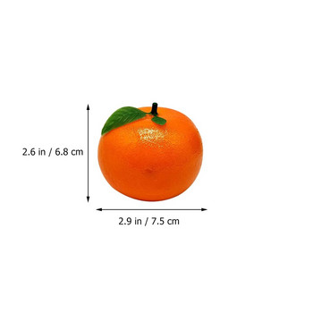 Milisten Изкуствени растения 4 бр. Симулация на портокалова декорация Мини модели на плодове Фалшиви портокали Модел на мандарина Фотография