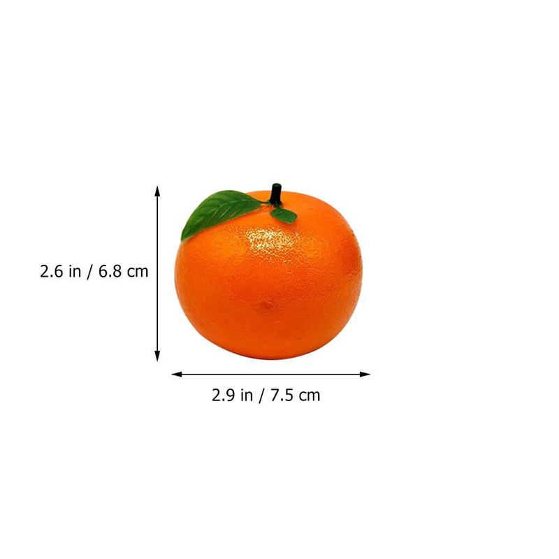 Milisten mesterséges növények 4 db szimuláció narancs dekoráció mini gyümölcs modellek hamis narancsok modell mandarin fotózás