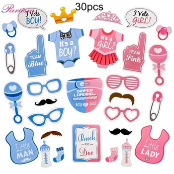 1 комплект Baby Shower It\'s A Boy/Girl Photo Booth Реквизит Декорация Oh Baby Photobooth For Gender Reveal 1st Event Party Supplies
