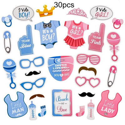 1 комплект Baby Shower It's A Boy/Girl Photo Booth Реквизит Декорация Oh Baby Photobooth For Gender Reveal 1st Event Party Supplies
