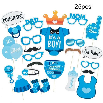 1 комплект Baby Shower It's A Boy/Girl Photo Booth Реквизит Декорация Oh Baby Photobooth For Gender Reveal 1st Event Party Supplies