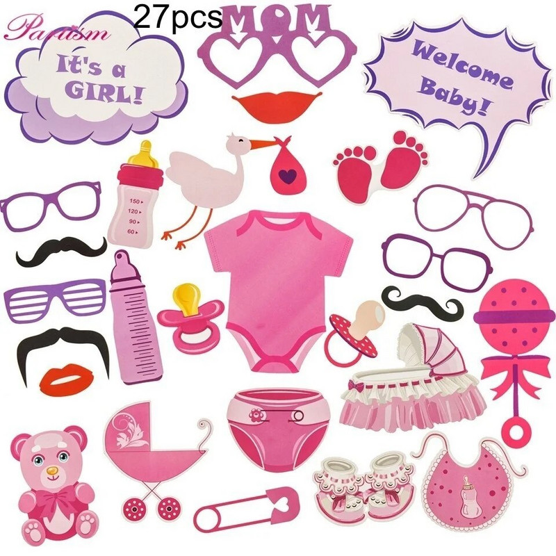 1 комплект Baby Shower It's A Boy/Girl Photo Booth Реквизит Декорация Oh Baby Photobooth For Gender Reveal 1st Event Party Supplies