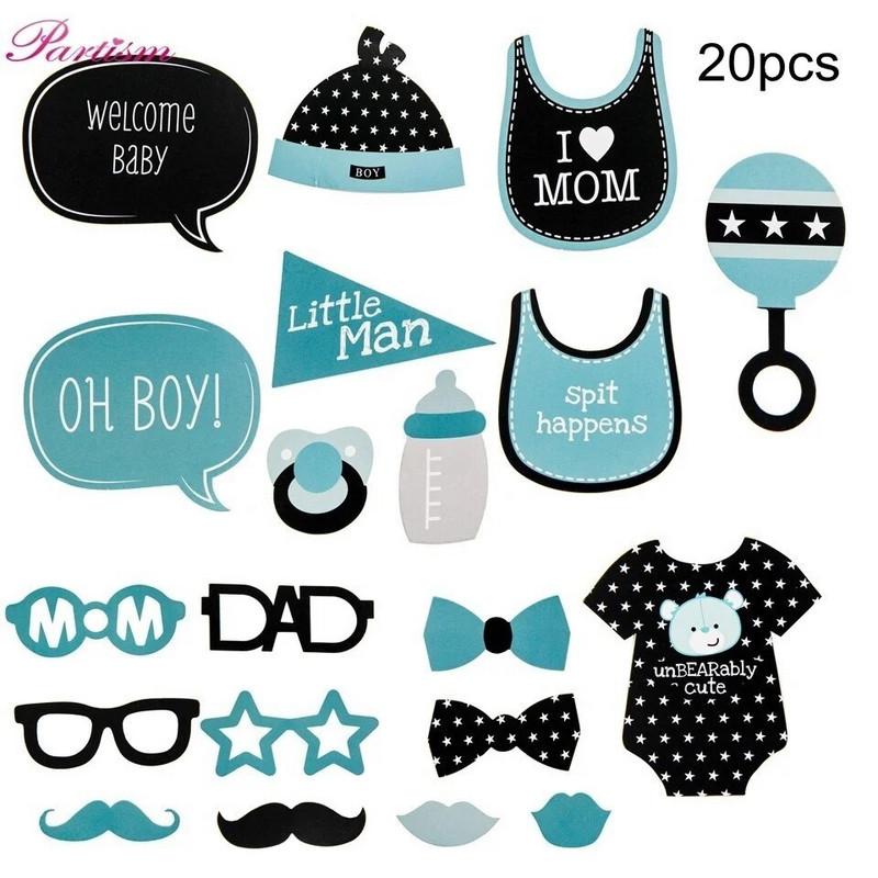 1 комплект Baby Shower It's A Boy/Girl Photo Booth Реквизит Декорация Oh Baby Photobooth For Gender Reveal 1st Event Party Supplies