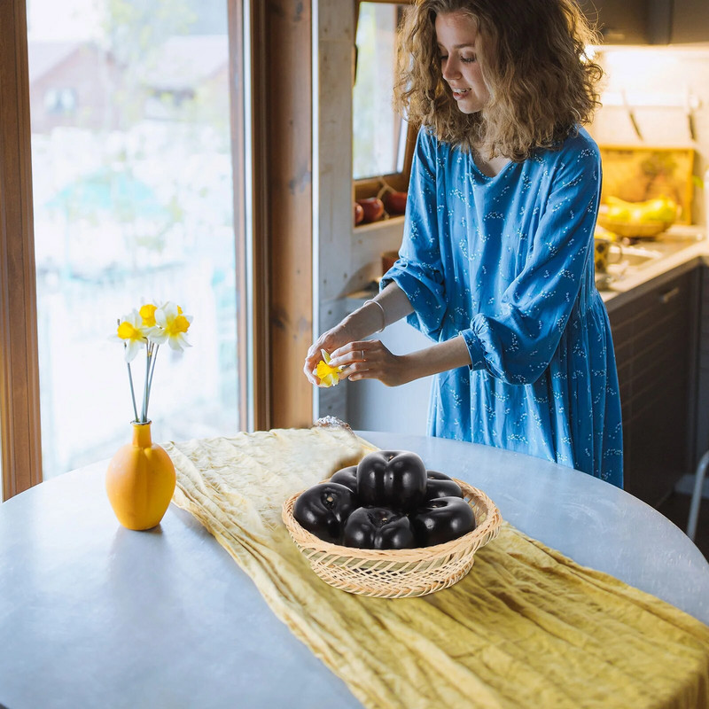8 komada lažnih šljiva simuliranih crnih Blin modela Dekoracija stolova za blagovaonicu Radna površina od pjene visoke gustoće