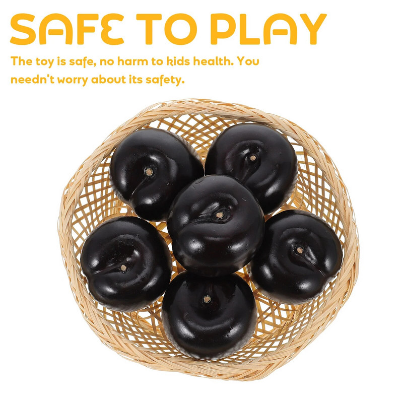 8 komada lažnih šljiva simuliranih crnih Blin modela Dekoracija stolova za blagovaonicu Radna površina od pjene visoke gustoće