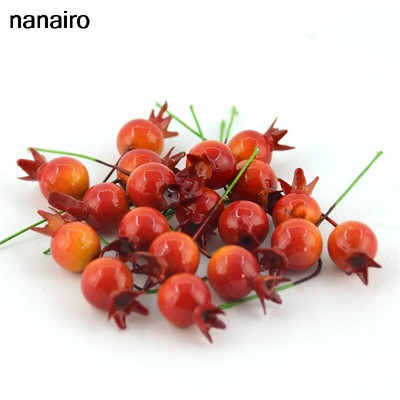 20Pcs Mini Pomegranate Simulation Small Foam Plastic Fake Artificial Fruit and Vegetables House Party Kitchen Wedding Decoration