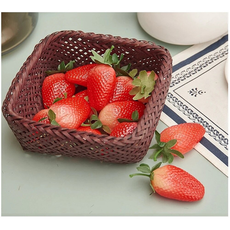 5 kom umjetno voće lažna jagoda plastika DIY simulacija jagoda ornament zanatski rekviziti za fotografije božićno uređenje doma