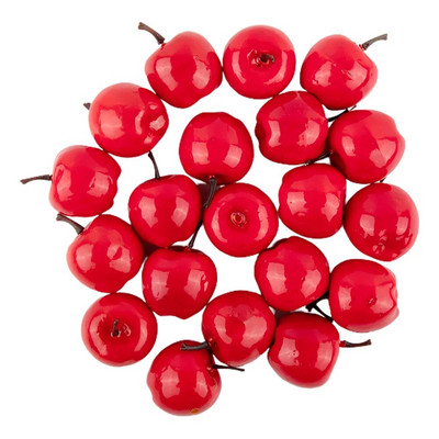 20 τεμ. Τεχνητά μήλα Προσομοίωση Φρούτα Πλαστικά Πράσινα Κόκκινα Μήλα για Διακόσμηση Σπιτιού Διακόσμηση Επιτραπέζιας Κουζίνας Φωτογραφικά στηρίγματα